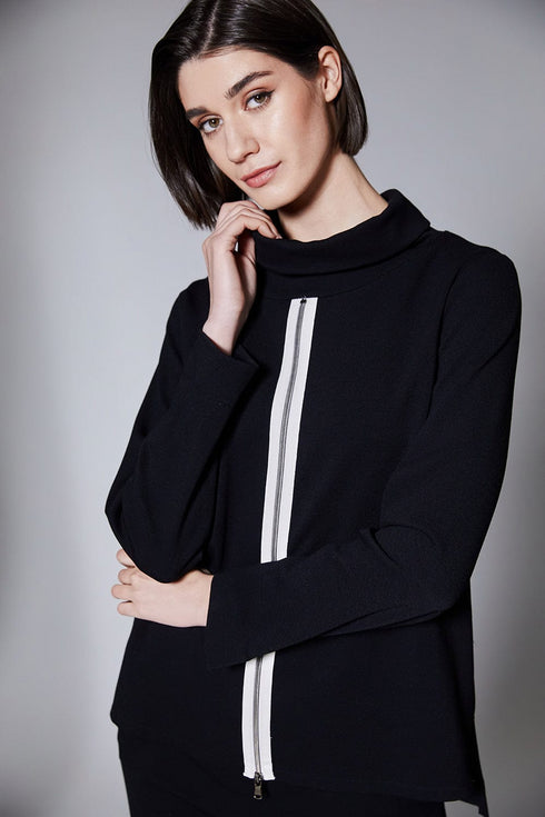 Peruzzi Zip Front Cowl Top W25119